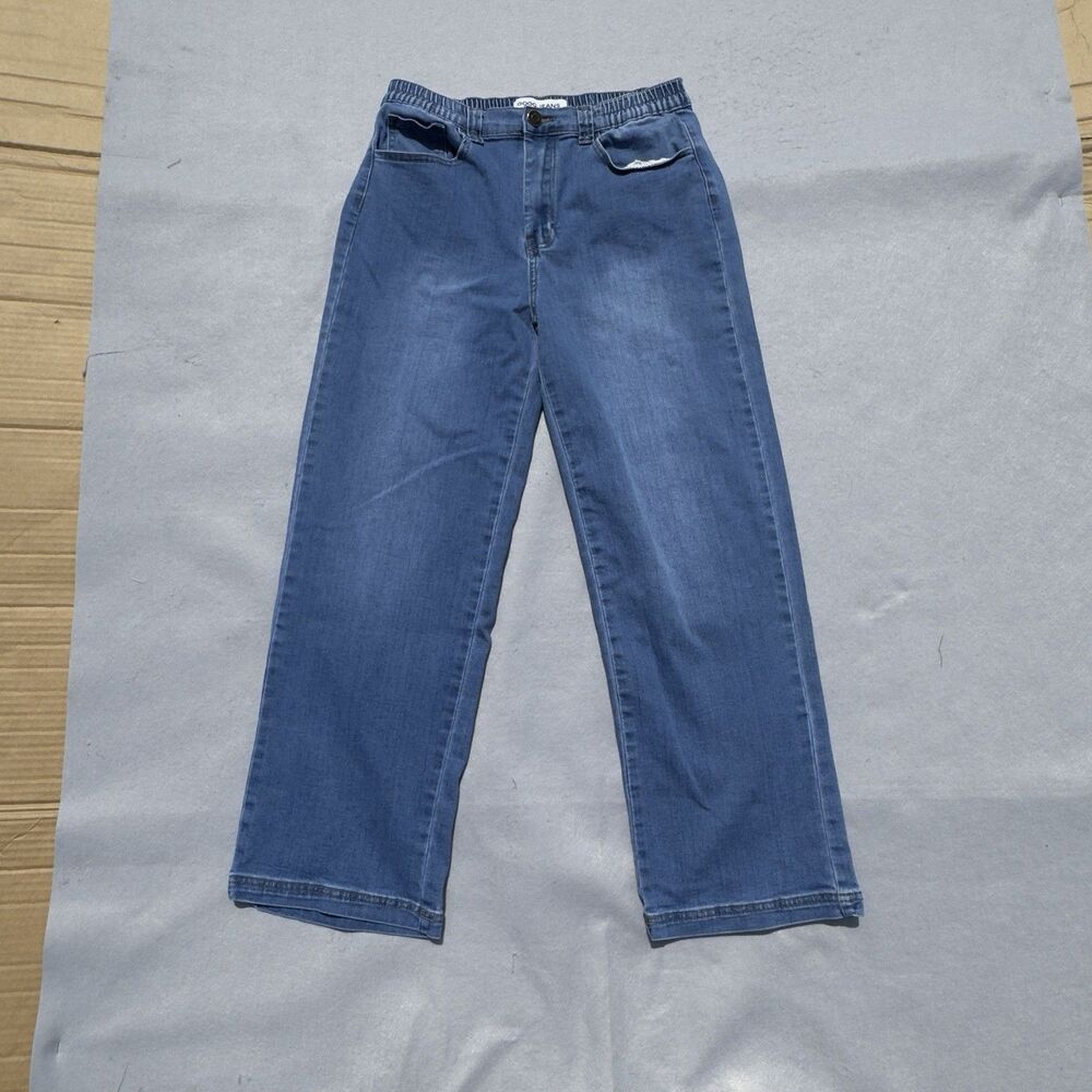 GOGO JEANS Women's 15/32 Light Denim High Rise Wide Leg Jeans - Picture 2 of 9
